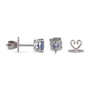 Round Sapphire Studs