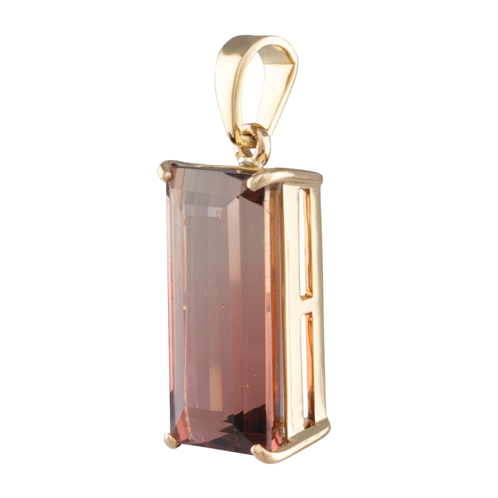 Bi Colour Pink Tourmaline Pendant