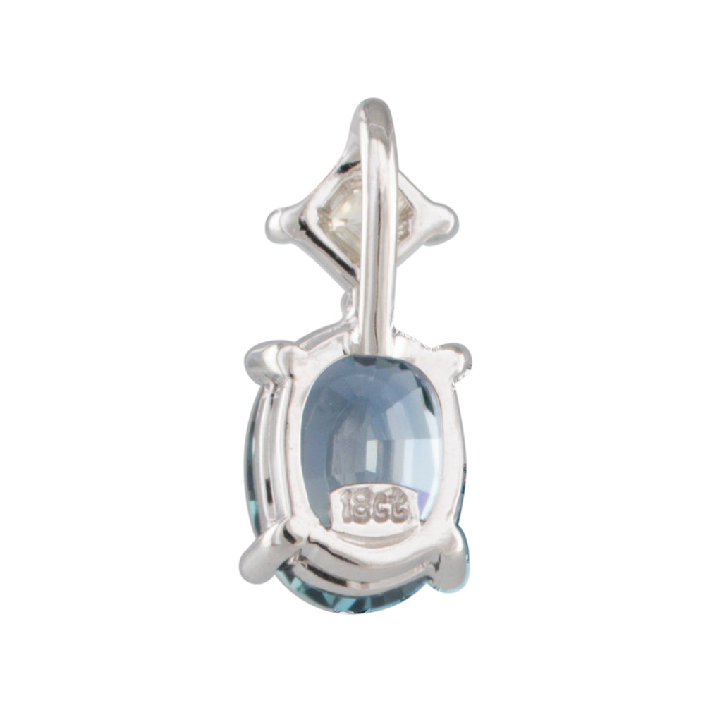 Unheated Sapphire & Diamond Pendant