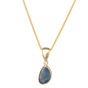 Opal & Diamond Pendant