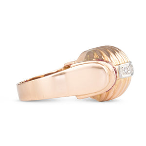 Retro Ruby & Diamond Ring