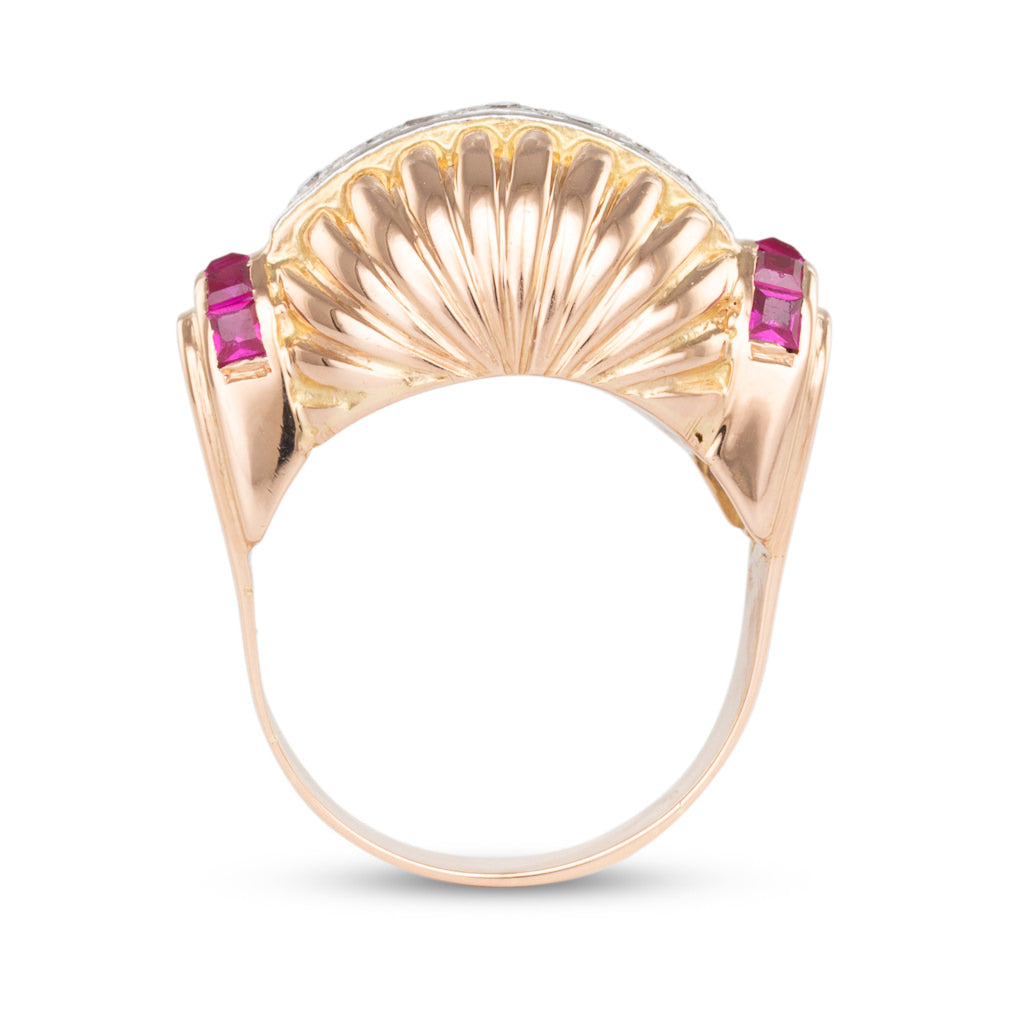 Retro Ruby & Diamond Ring