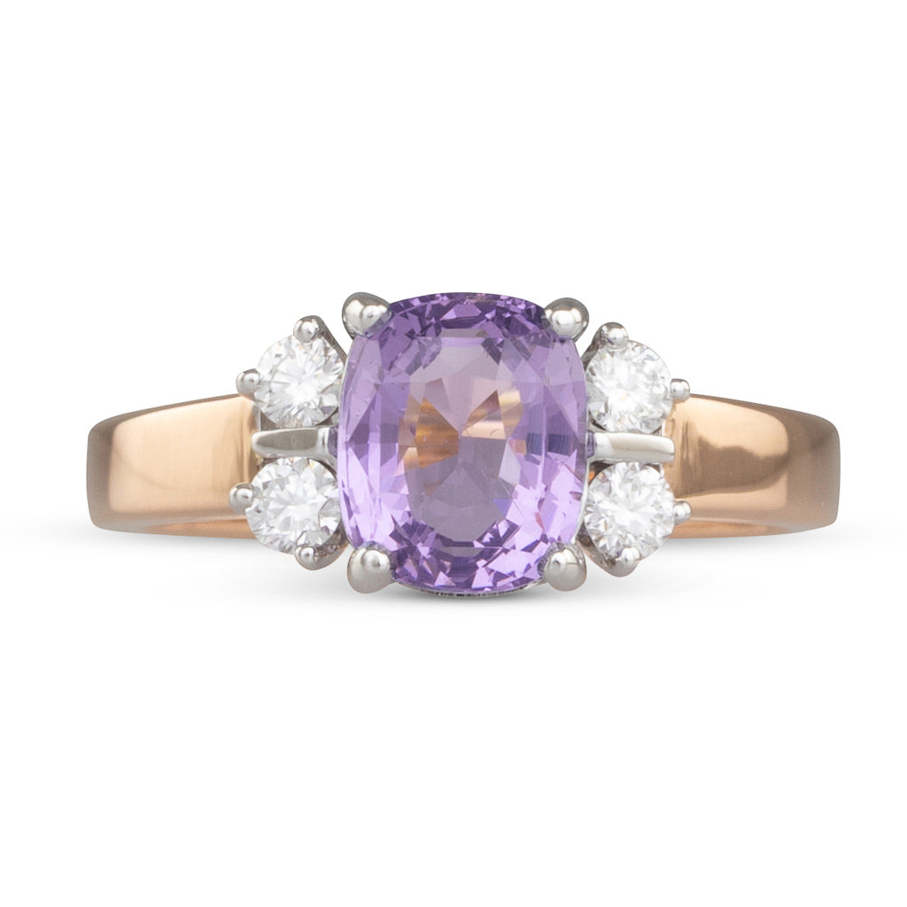 Unheated Purple Spinel Ring