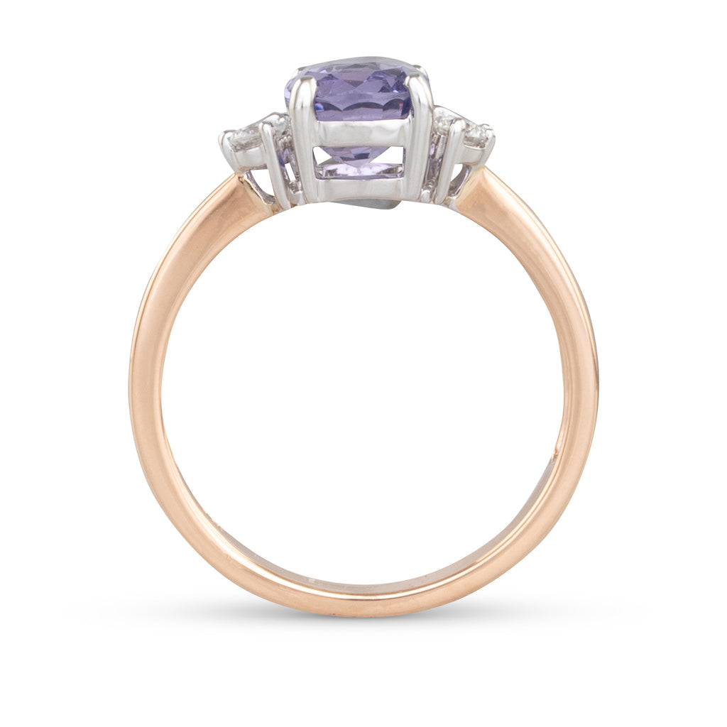 Unheated Purple Spinel Ring