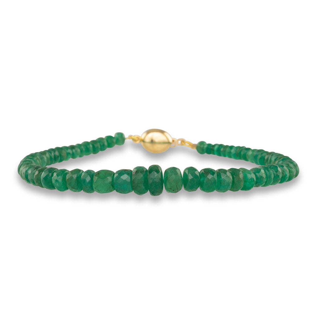 Faceted Emerald Bracelet