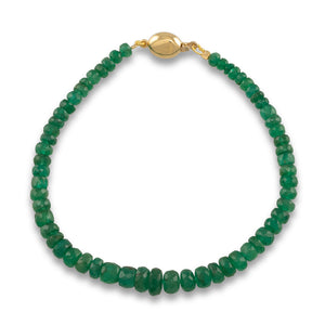 Faceted Emerald Bracelet