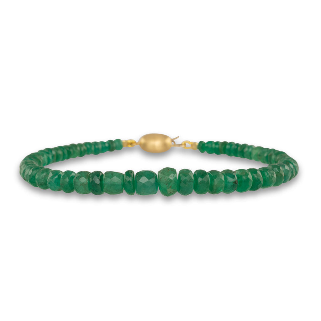 Faceted Emerald Bracelet