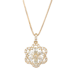 Diamond Flower Pendant