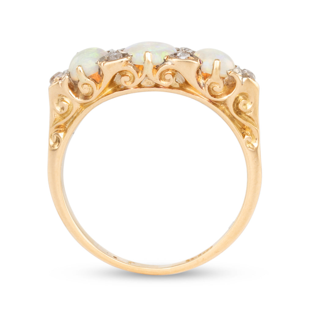 Antique Opal and Diamond Ring