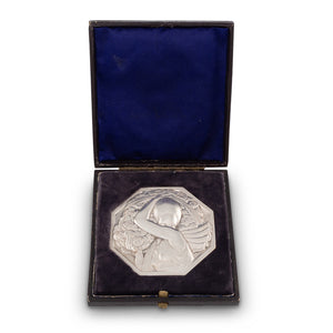Art Deco Silvered Bronze Medallion