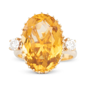 Citrine & Diamond Ring