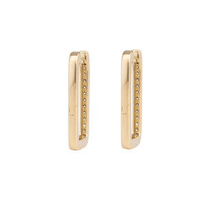 Rectangular Diamond Hoops