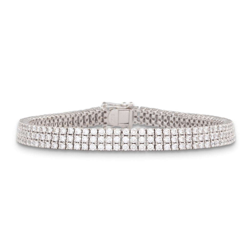Triple Row Diamond Bracelet