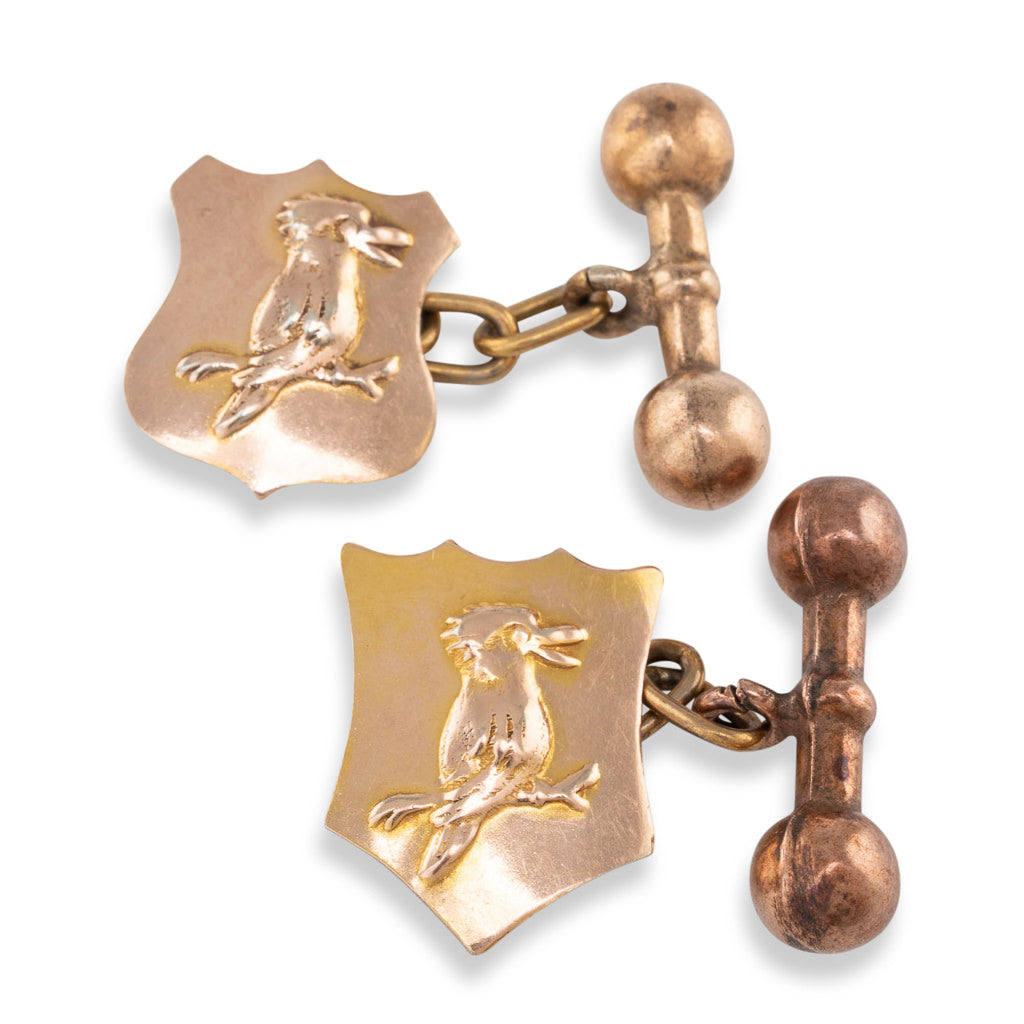 Antique Kookaburra Cuff Links
