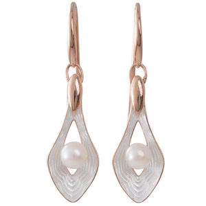 Rose Gold Plated Drop Earrings