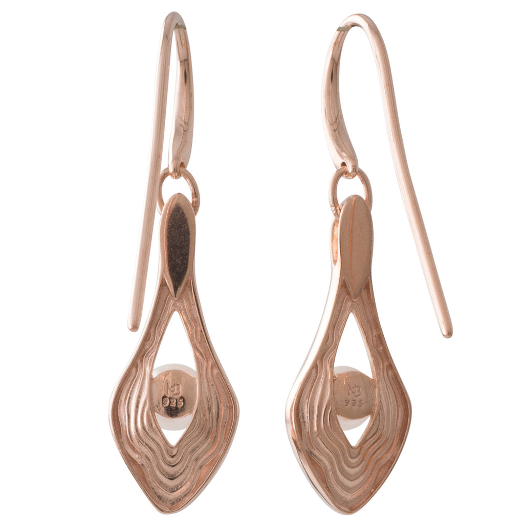 Rose Gold Plated Drop Earrings