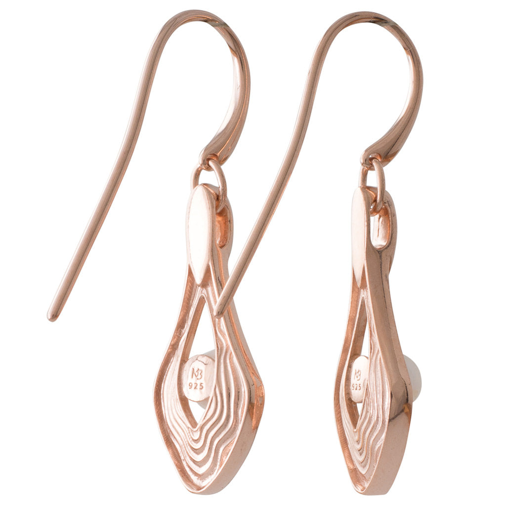 Rose Gold Plated Drop Earrings
