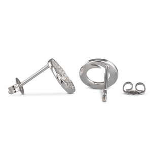 Diamond Swirl Stud Earrings