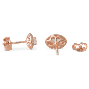 Oval Morganite Stud Earrings