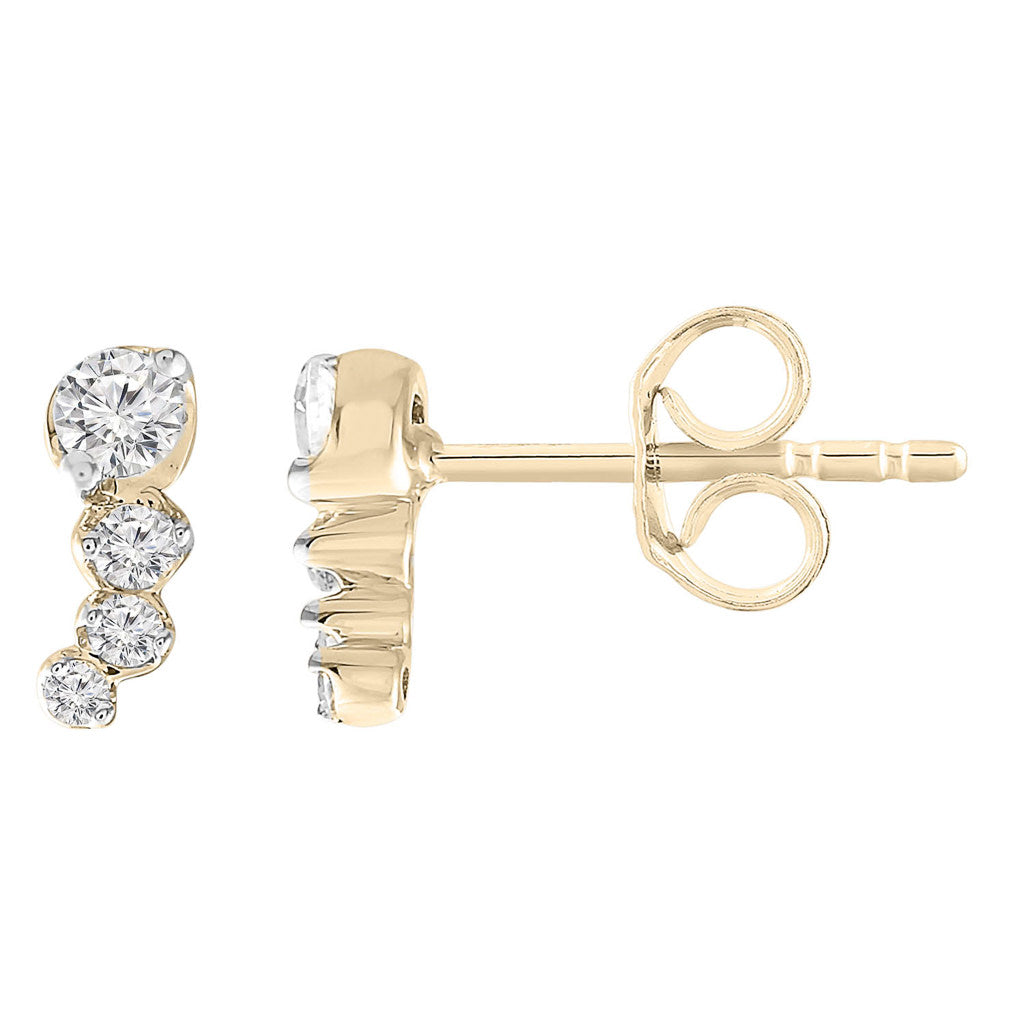 Climbing Diamond Ear Studs