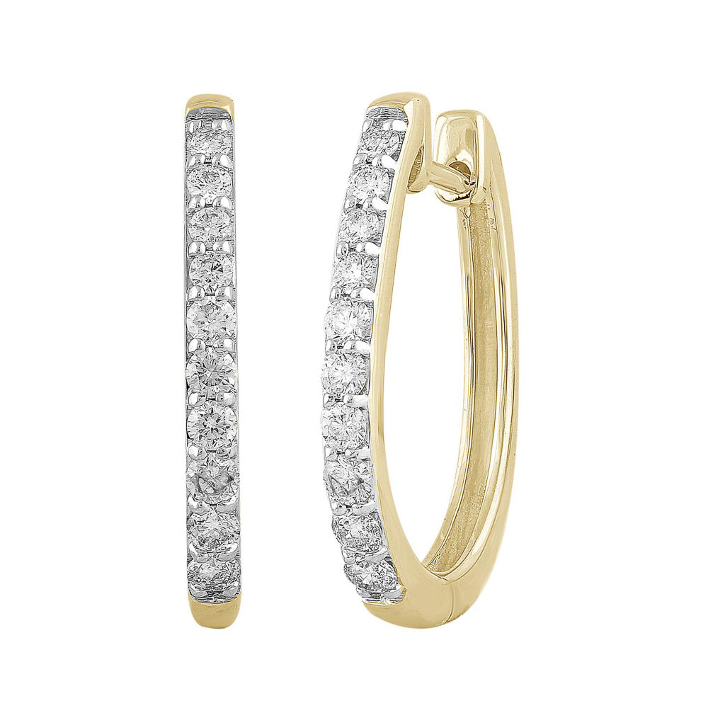 Diamond Hoop Earrings