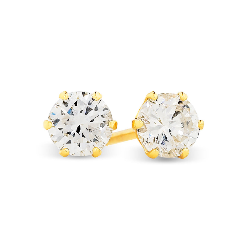 Diamond Studs Totalling 0.30ct YG
