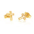 9ct Yellow Gold Cross Earstuds