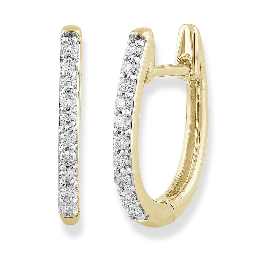 Diamond Huggie Earrings