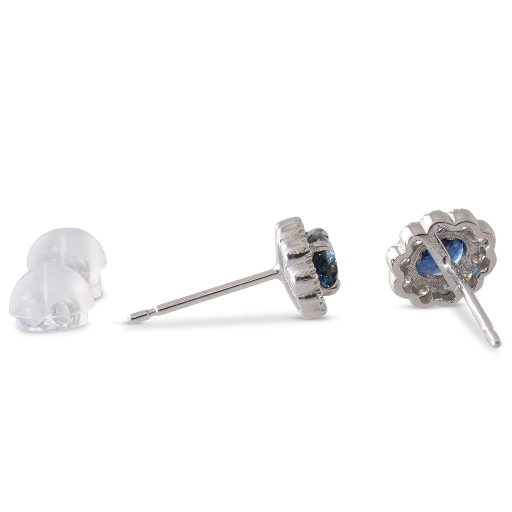 Sapphire Cluster Earrings