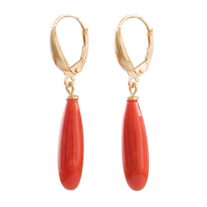 Coral Drop Earrings