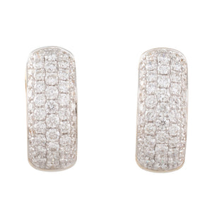 Pave Diamond Hoops