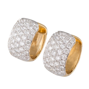 Wide Diamond Hoops