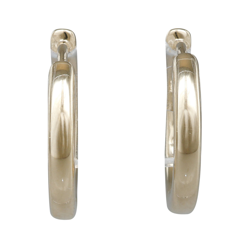 Yellow Gold Diamond Huggies