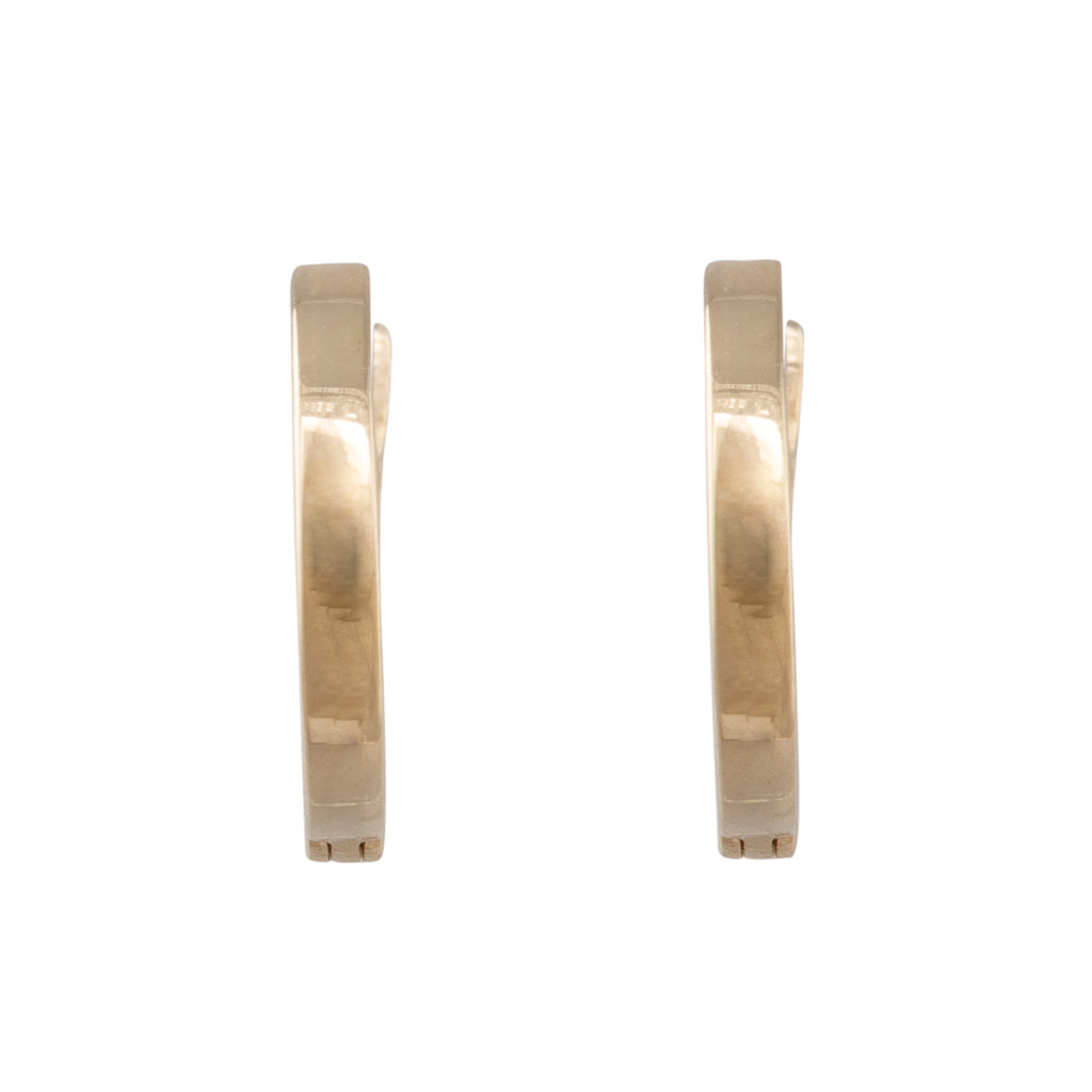 Yellow Gold Diamond Huggies