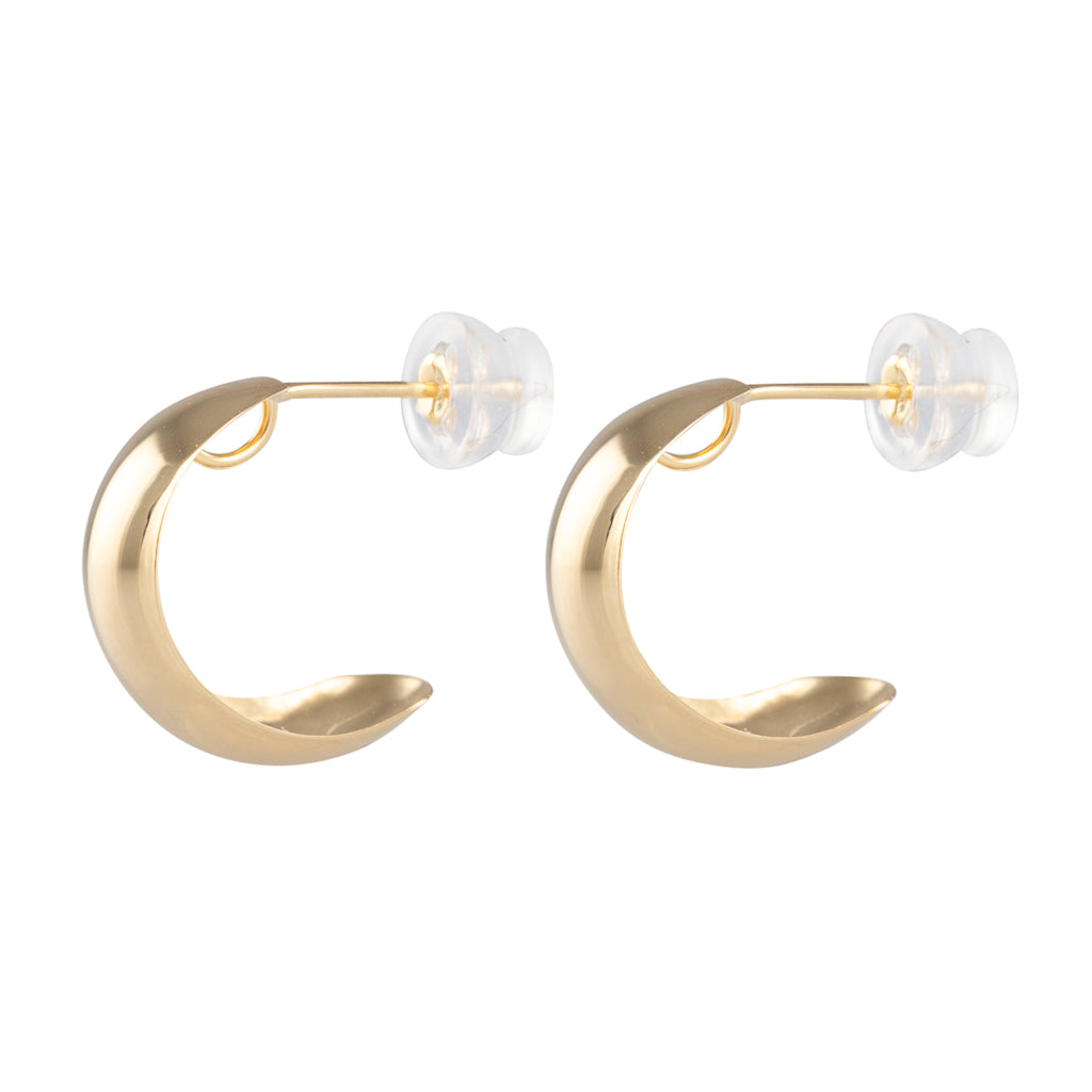 18ct Gold Half Hoop Earrings