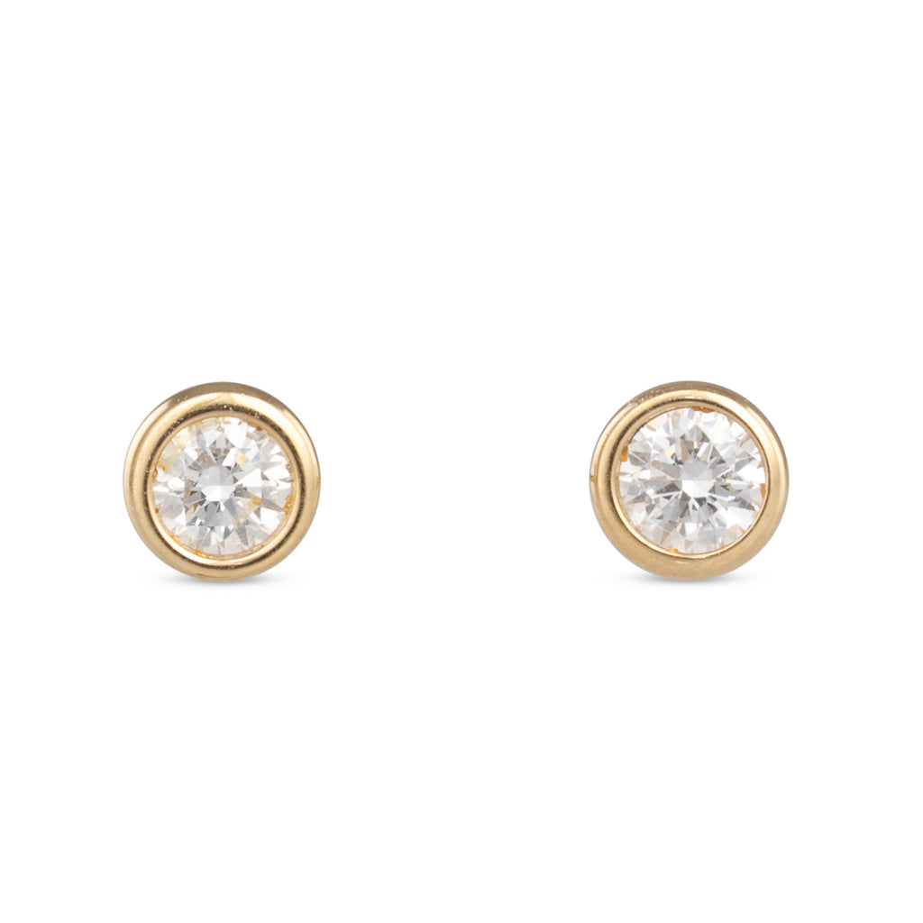 Bezel Set Diamond Studs