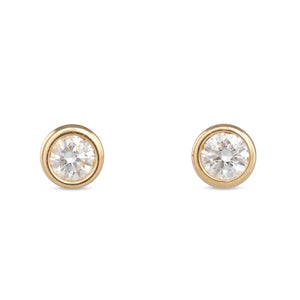 Bezel Set Diamond Studs