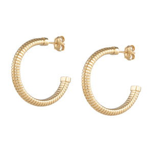18ct Tubogas Hoop Earrings