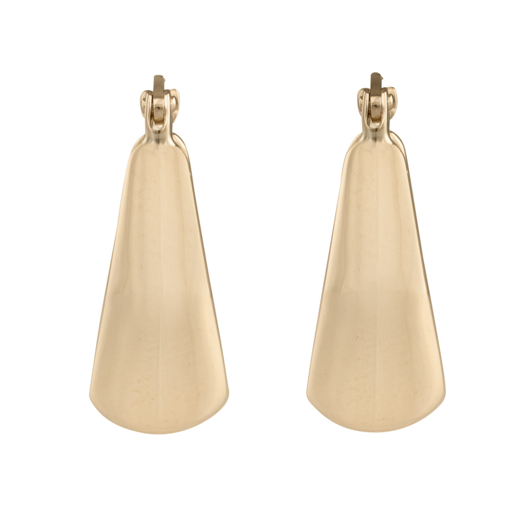 9ct Hexagonal Hoop Earrings