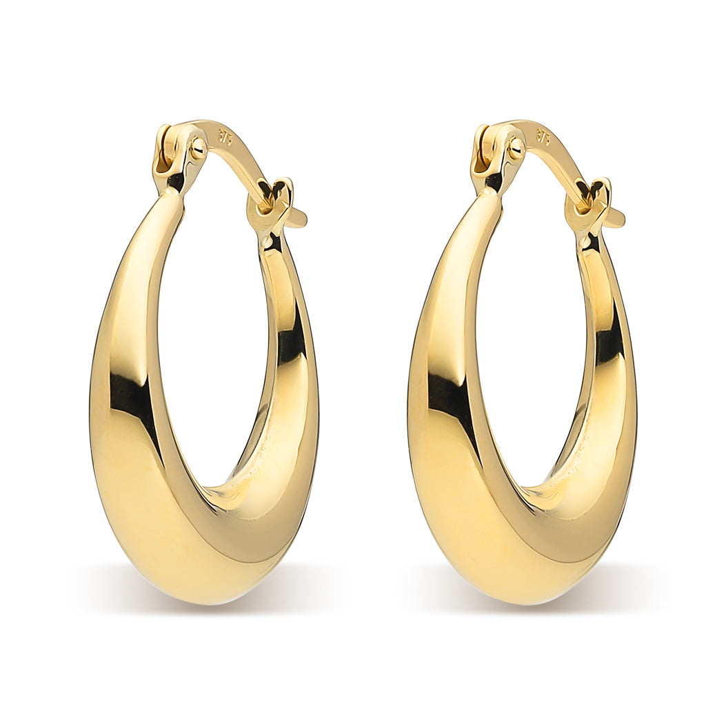 9ct Gold Polished Hoop Earrings