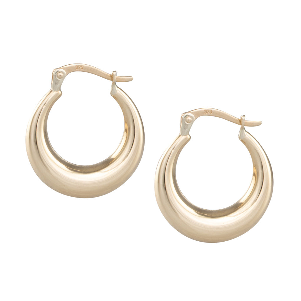 9ct Gold Polished Hoop Earrings