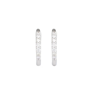 White Gold Diamond Huggies