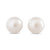 Button White Freshwater Studs