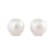 Button White Freshwater Studs