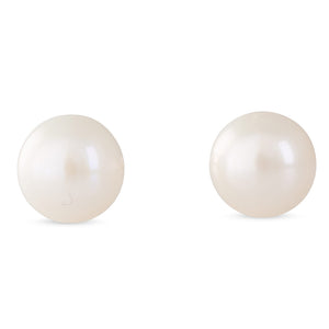 Round White Freshwater Studs 7mm