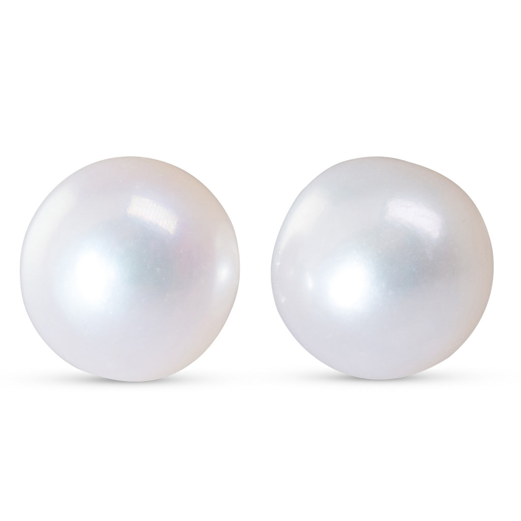 7mm Button White Freshwater Studs
