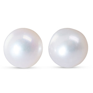 Button White Freshwater Studs 7mm