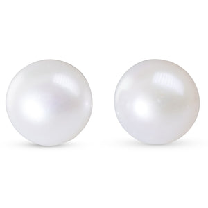 Button White Freshwater Studs 9mm
