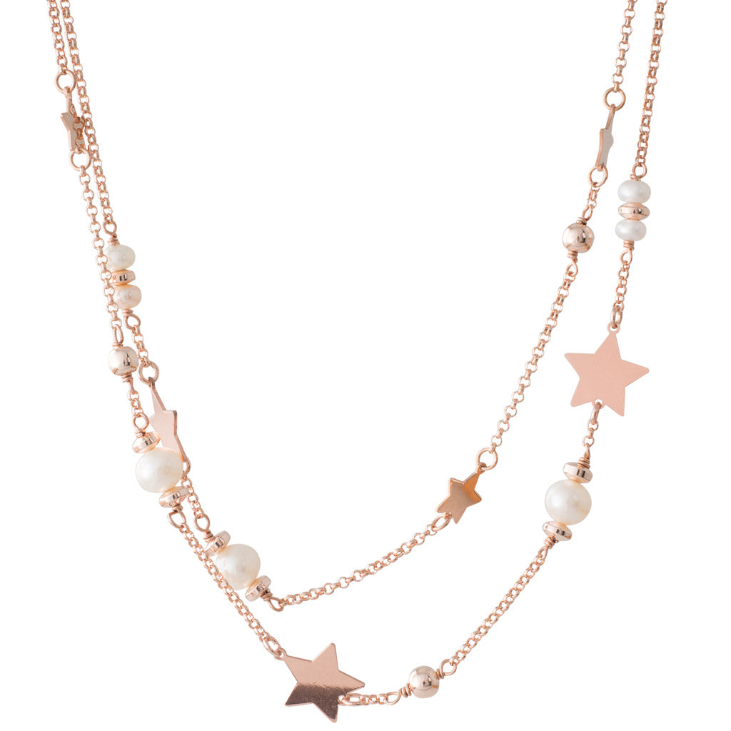 Double Freshwater Star Necklace
