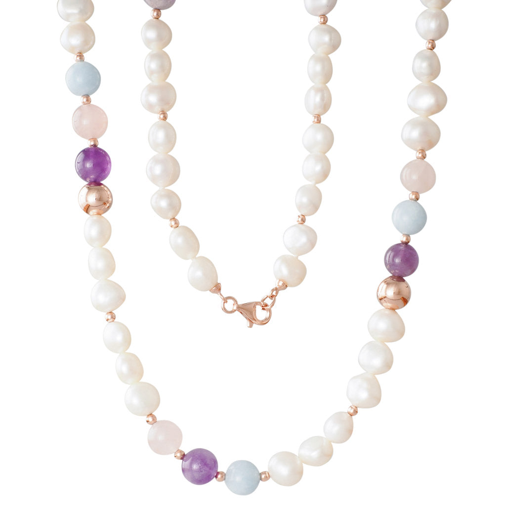 Opera Pearl & Bead Necklace